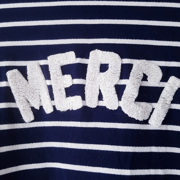 PER SE Navy Blue & White Stripe Merci Sweatshirt - Picture 5 of 8